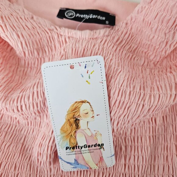 Pretty Garden Womens Flowy Small Maxi Dress Casual Cap Sleeve Smocked Bodice Bo - Picture 10 of 12